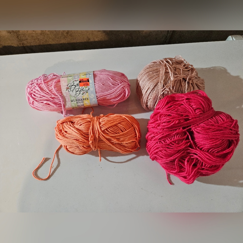 Colorful Yarn Bundle - Pink, Orange
